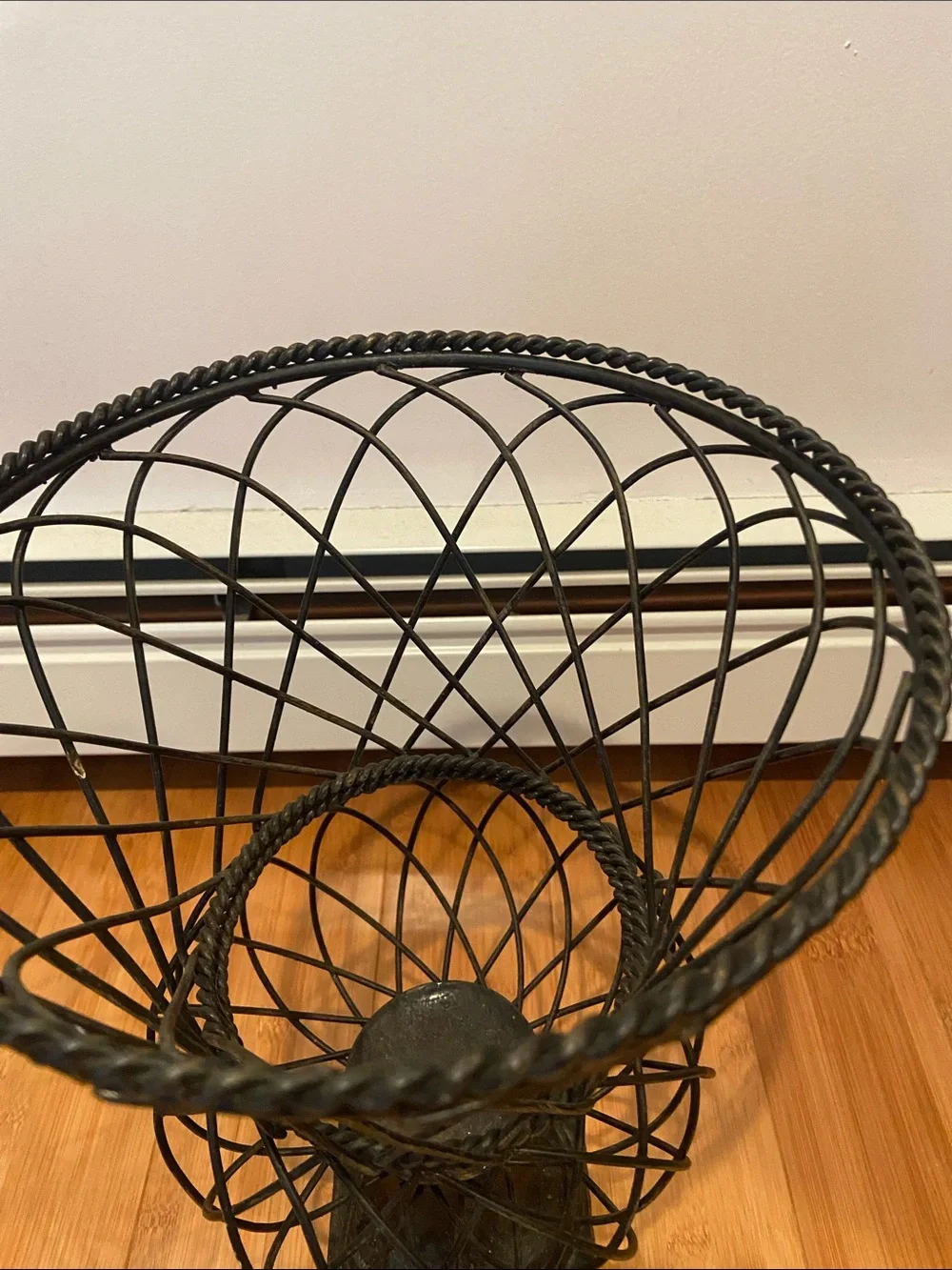 Black Metal Wire Decorative Urn Basket - Home Accents